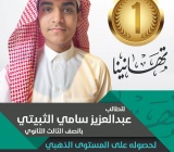 البطل عبدالعزيز سامي الثبيتي المركز الأول والوسام الذهبي في مسابقة “نبض وطن”